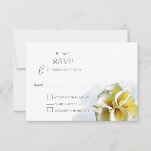 Aquarelllische Hochzeit RSVP Karte (Vorderseite)