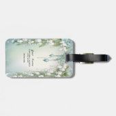 Aquarelllische Lilie des Gepäcks im Tal Gepäckanhänger (Rückseite horizontal)