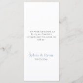 Aquarelllische Lilien Menükarte (Rückseite)