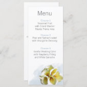 Aquarelllische Lilien Menükarte (Vorne/Hinten)