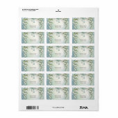 Aquarelllische Lily des Valley Address Label Adressaufkleber (Vorne)