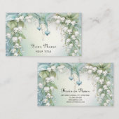 Aquarelllische Lily of the Valley Business Card Visitenkarte (Vorne/Hinten)
