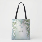 Aquarelllische Lily of the Valley Tote Bag Tasche (Vorderseite)