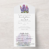 Aquarelllupine und Gebirge All In One Einladung (Innen Boden)