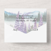 Aquarelllupine und Gebirge All In One Einladung (Rückseite)