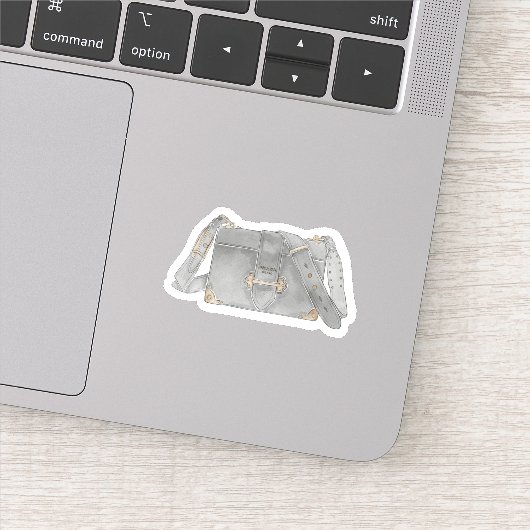 Aquarellluxus Prada Taschendarstellung Aufkleber (Detail)