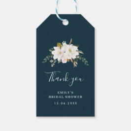 Aquarellmagnolia blühendes Brautparty Geschenkanhänger