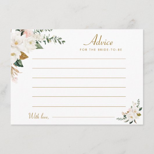 Aquarellmagnolia Hinweiskarte (Vorderseite)