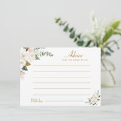 Aquarellmagnolia Hinweiskarte (Stehend Vorderseite)