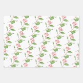 Aquarellmagnolien, rote Berries und Foliage  Geschenkpapier Set (Vorderseite 2)