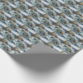 Aquarellmaid auf Felsen Geschenkpapier (Ecke)