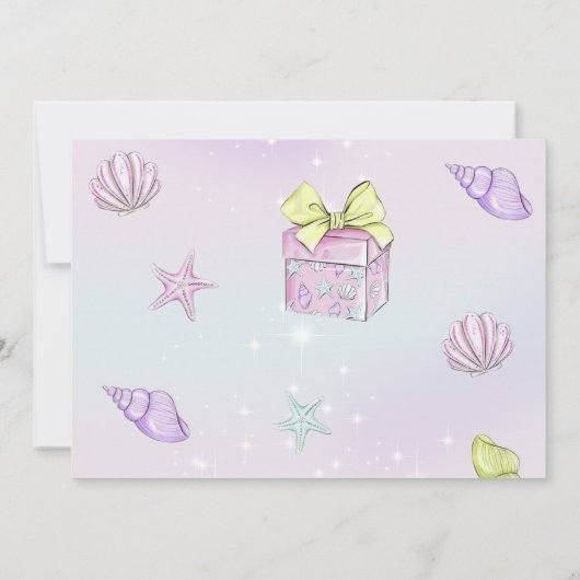 Aquarellmaid Birthday Foto Einladung (Rückseite)