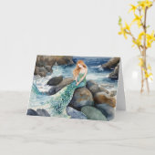 Aquarellmaid-Denken Karte (Gelbe Blume)