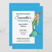 Aquarellmaid mit langer Blondhaar Einladung (Vorne/Hinten)