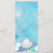 Aquarellmaid Scales Geburtstagsparty Menu Card Menükarte (Rückseite)