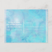 Aquarellmaid-Skala-Party Save the Date Ankündigungspostkarte (Rückseite)