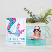 Aquarellmaid unter dem Meer Danke Karte (Stehend Vorderseite)