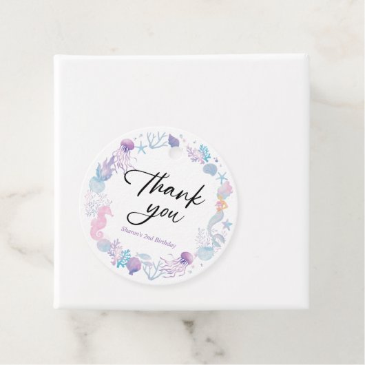 Aquarellmaid unter dem Meer Vielen Dank Geschenkanhänger (Beispiel)