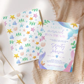 Aquarellmaid unter der Meeresbabydusche Einladung