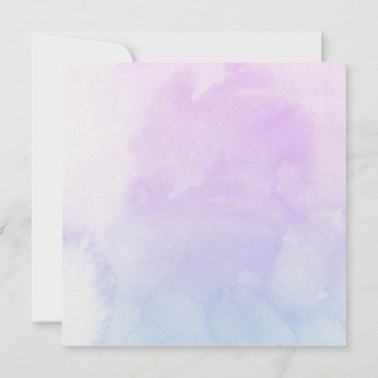 Aquarellmaid unter der Meeresbabydusche Einladung (Rückseite)