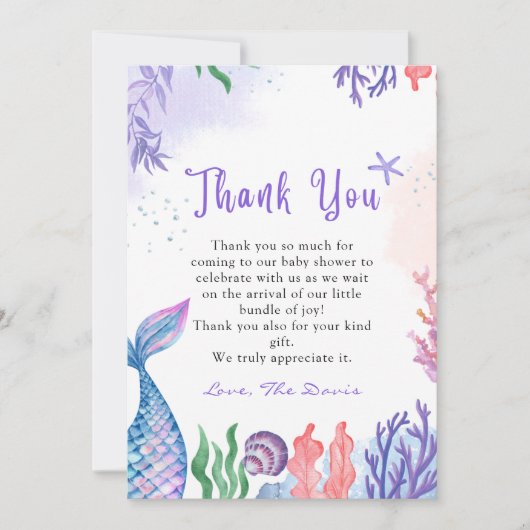 Aquarellmaid Vielen Dank Karten (Vorderseite)