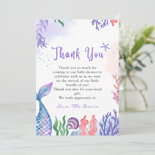 Aquarellmaid Vielen Dank Karten (Stehend Vorderseite)