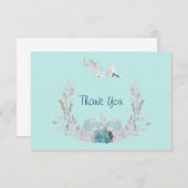 Aquarellmaid & Wreath Vielen Dank Dankeskarte (Vorne/Hinten)