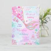 Aquarellmaid zum Geburtstag Einladung (Stehend Vorderseite)