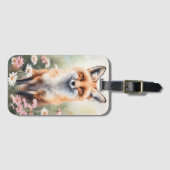 Aquarellmaler Fox mit dunklen Blume Gepäckanhänger (Vorderseite (Horizontal))