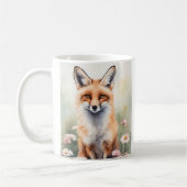 Aquarellmaler Fox mit dunklen Blume Kaffeetasse (Links)