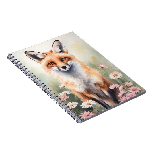 Aquarellmaler Fox mit dunklen Blume Notizblock (Rechte Seite)