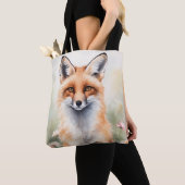 Aquarellmaler Fox mit dunklen Blume Tasche (Von Nahem)