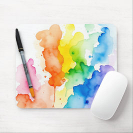 Aquarellmaler Hintergrund mit Stift Mousepad
