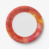 Aquarellmaler Hintergrund Pappteller (Vorderseite)