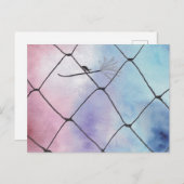 Aquarellmaler Käfer auf dem Zaun Postkarte (Vorne/Hinten)