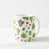 Aquarellmaler Kaktus nahtloser Muster Kaffeetasse (VorderseiteRechts)