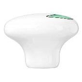 Aquarellmaler Meeresschildkröte Cartoon blau grün Keramikknauf (Seitenansicht)