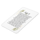 Aquarellmaler Psalm 91 Bibelkunst Christlich Magnet (Linke Seite)