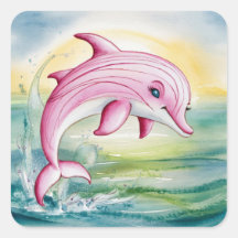 Aquarellmaler Rosa Delphin