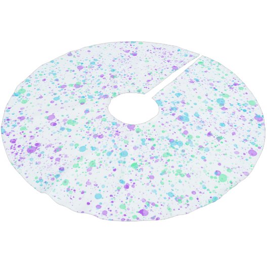 Aquarellmaler Spritzer Weihnachtsbaumrock Polyester Weihnachtsbaumdecke (Schrägansicht)