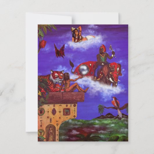 Aquarellmaler Tigertempel nachts (Vorderseite)