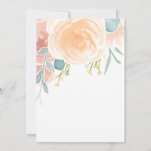 Aquarellmäler und Prosecco-Brautparty Einladung (Rückseite)