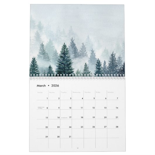 Aquarellmaler Wandkalender (Mär 2026)