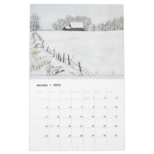 Aquarellmaler Wandkalender (Jan 2026)