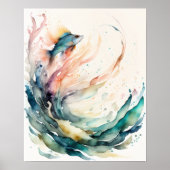 Aquarellmalerei Abstrakt Poster (Vorne)