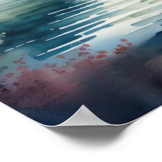 Aquarellmalerei am Comer See Poster (Ecke)