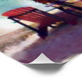 Aquarellmalerei am tropischen Strand Poster (Ecke)