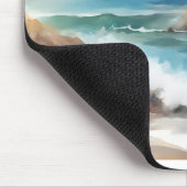 Aquarellmalerei an der Küste Design Kunst Mousepad (Ecke)