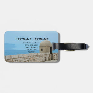 Aquarellmalerei an der Stadtmauer von Dubrovnik Gepäckanhänger
