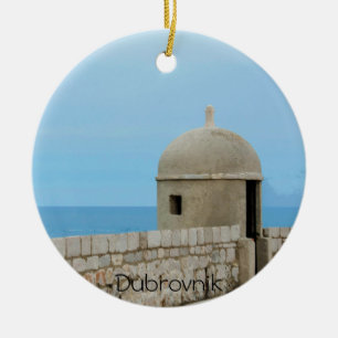 Aquarellmalerei an der Stadtmauer von Dubrovnik Keramik Ornament